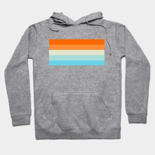 Orange and Blues Striped Color Palette Hoodie